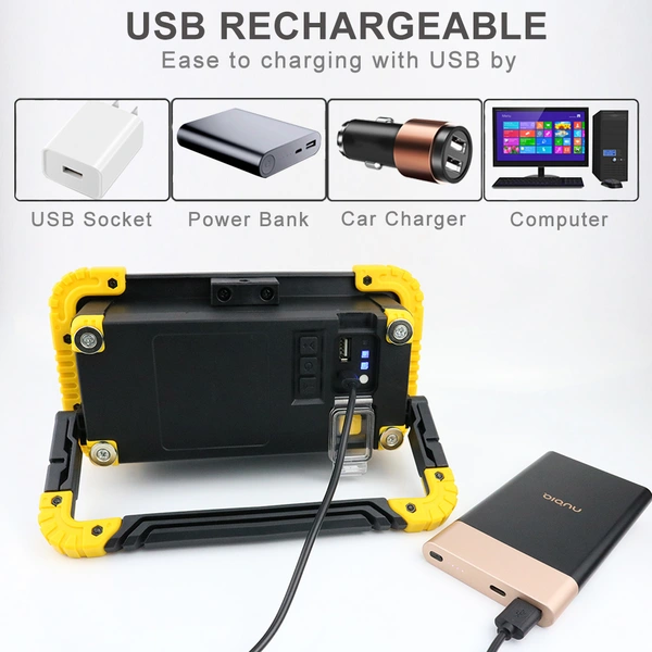 Rechargeable Wireless Speaker Work Light 20W COB LED + Power Bank
