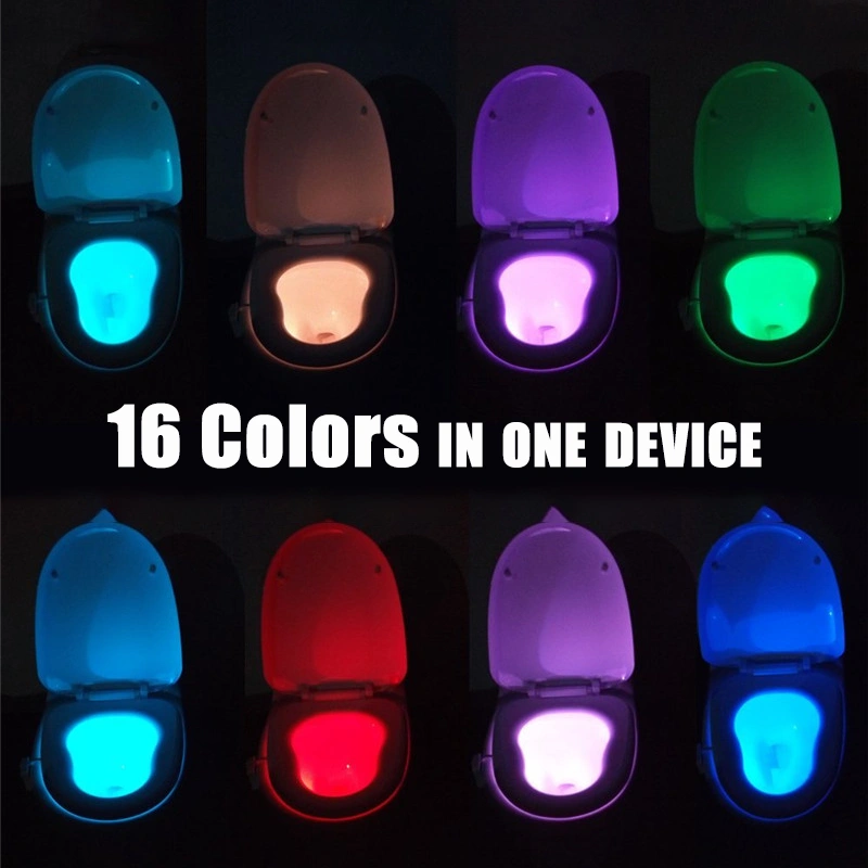 3AAA motion sensor toilet seat night light toilet lamp