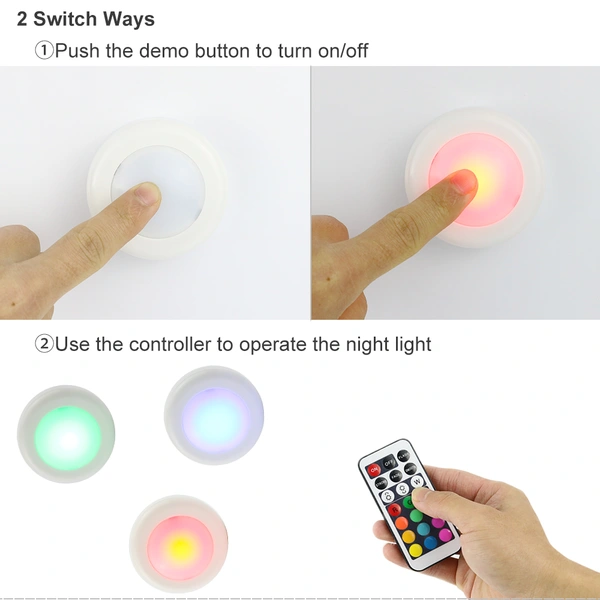 LED RGB Color Changing indoor lighting Battery Operated Closet Lights 