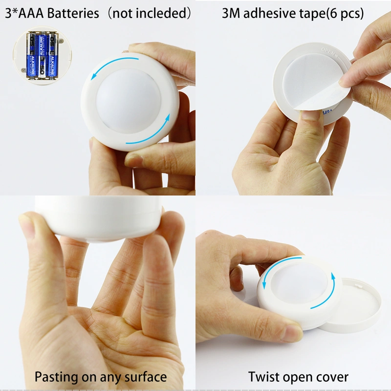 LED RGB Color Changing indoor lighting Battery Operated Closet Lights 