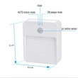 3AA battery PIR motion sensor light induction night light for bathroom
