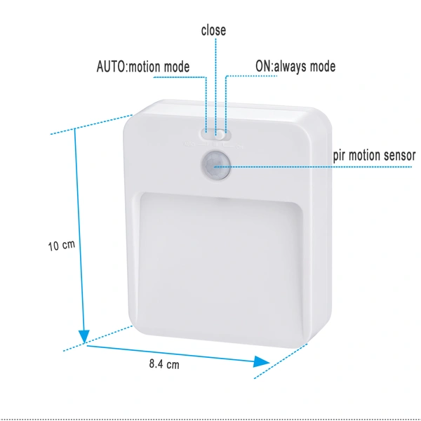 3AA battery PIR motion sensor light induction night light for bathroom