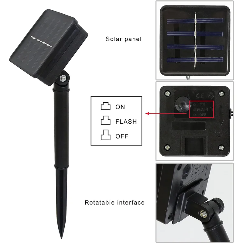 outdoor solar string lights 20 LED ball Christmas lighting