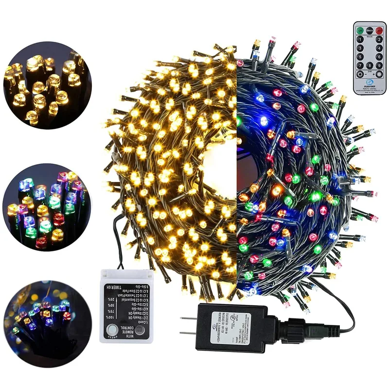 LED color-changing string lights 9 lighting modes