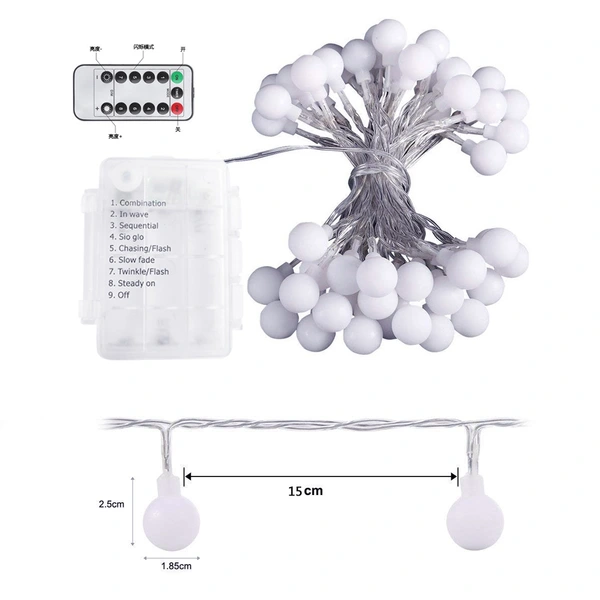  LED small white ball festival Christmas frosted ball colored lights 