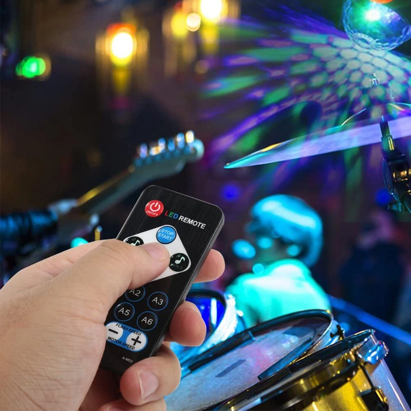 7 Colors Sound Activated Remote Control Dj Lights