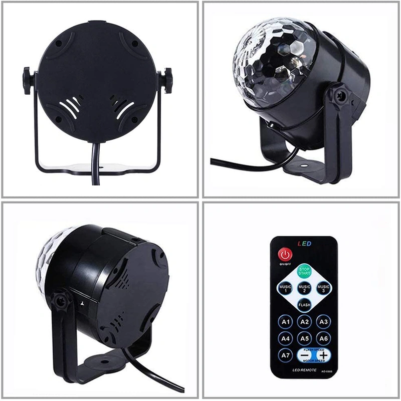 7 Colors Sound Activated Remote Control Dj Lights