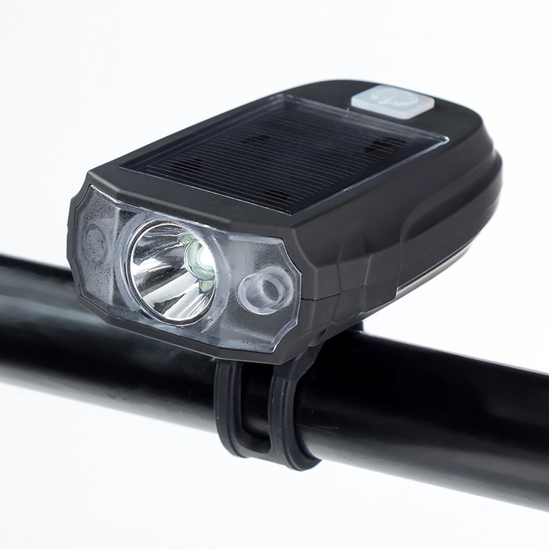 Solar Powered usb Charging Bicycle Front Headlight 
