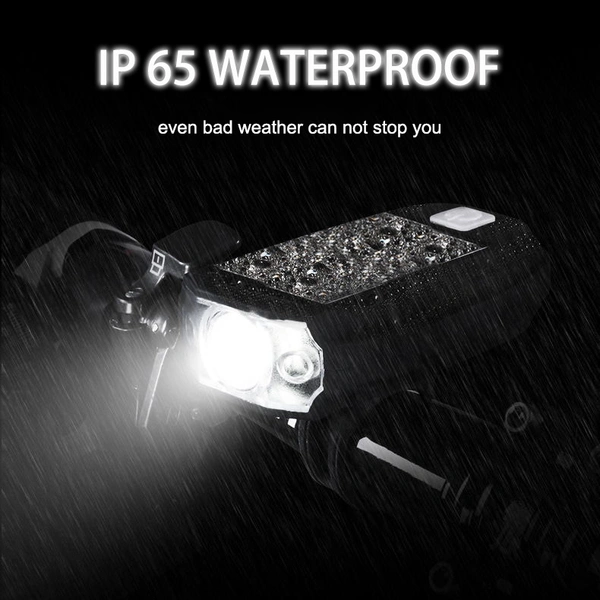 Solar Powered usb Charging Bicycle Front Headlight 