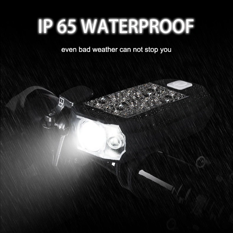 Solar Powered usb Charging Bicycle Front Headlight 