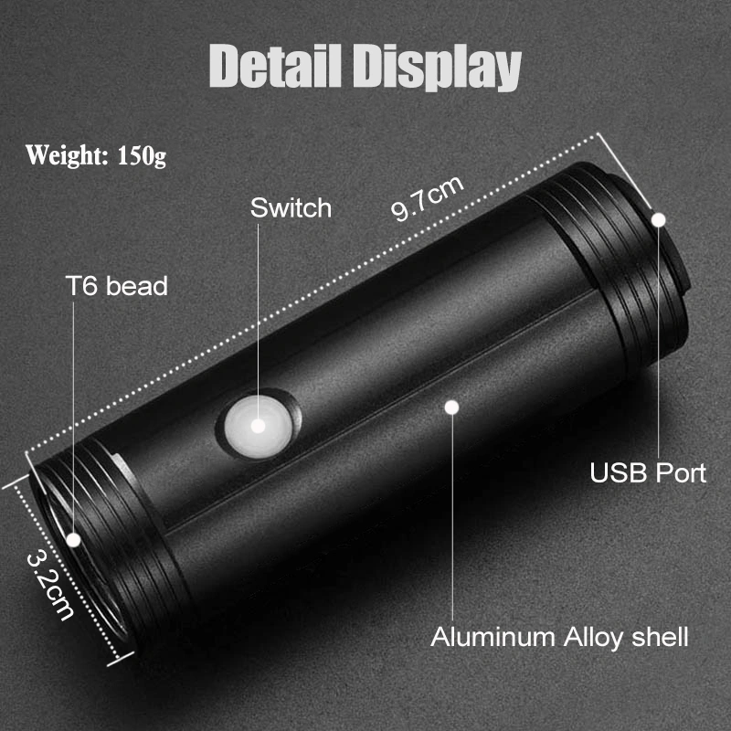 Waterproof bicycle light usb charging bike front led light