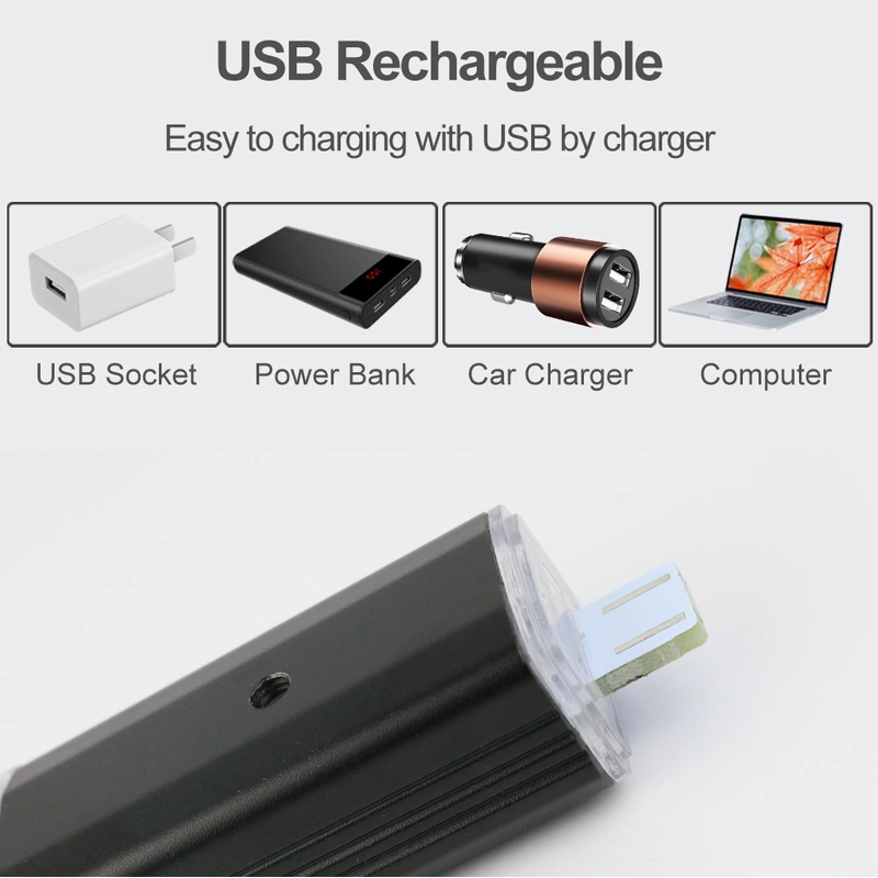  Aluminum Alloy USB Rechargeable LED Bike Front Light