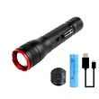 Aluminum Alloy led torch light rechargeable flashlight