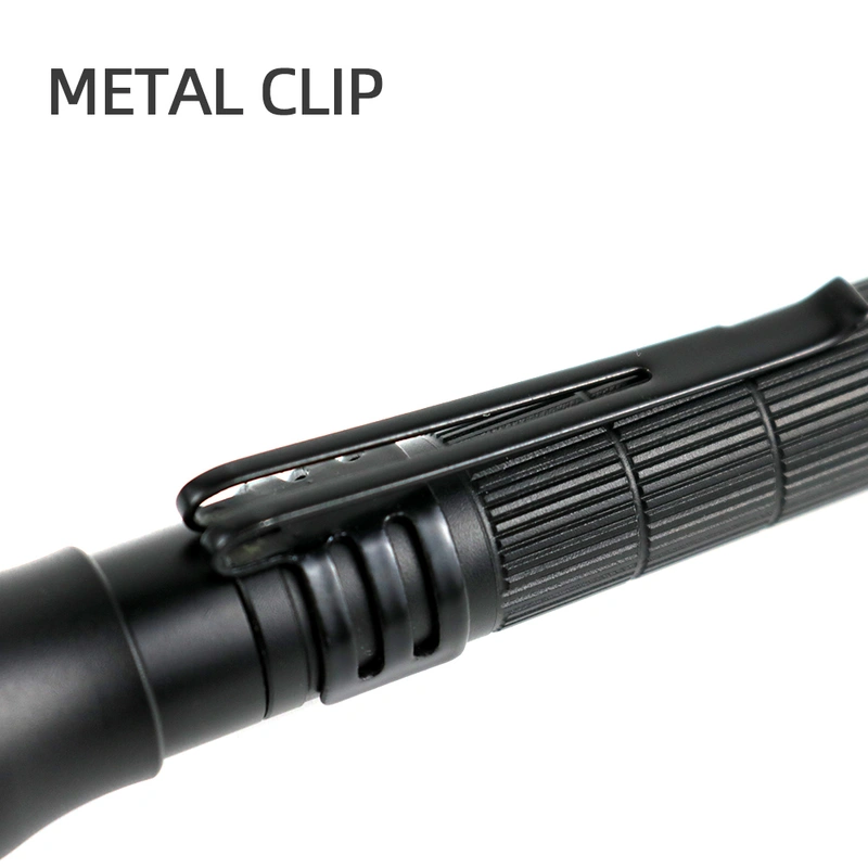 Aluminum Metal Clip USB Rechargeable LED Flashlight