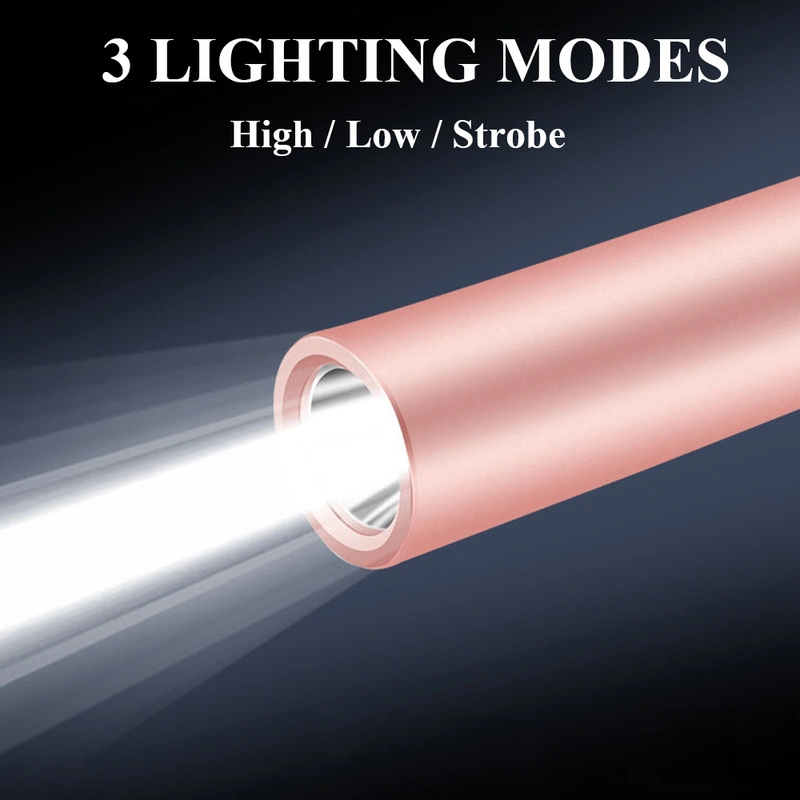 USB Rechargeable Aluminum LED Torch Mini Flashlights