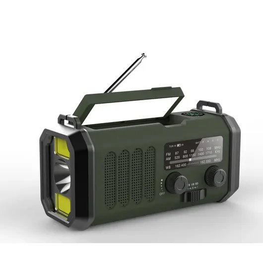  Newest Model 10000mah polymer battery , Portable Emergency Portable Am Fm Radio with Reading lamp, Hand Crank