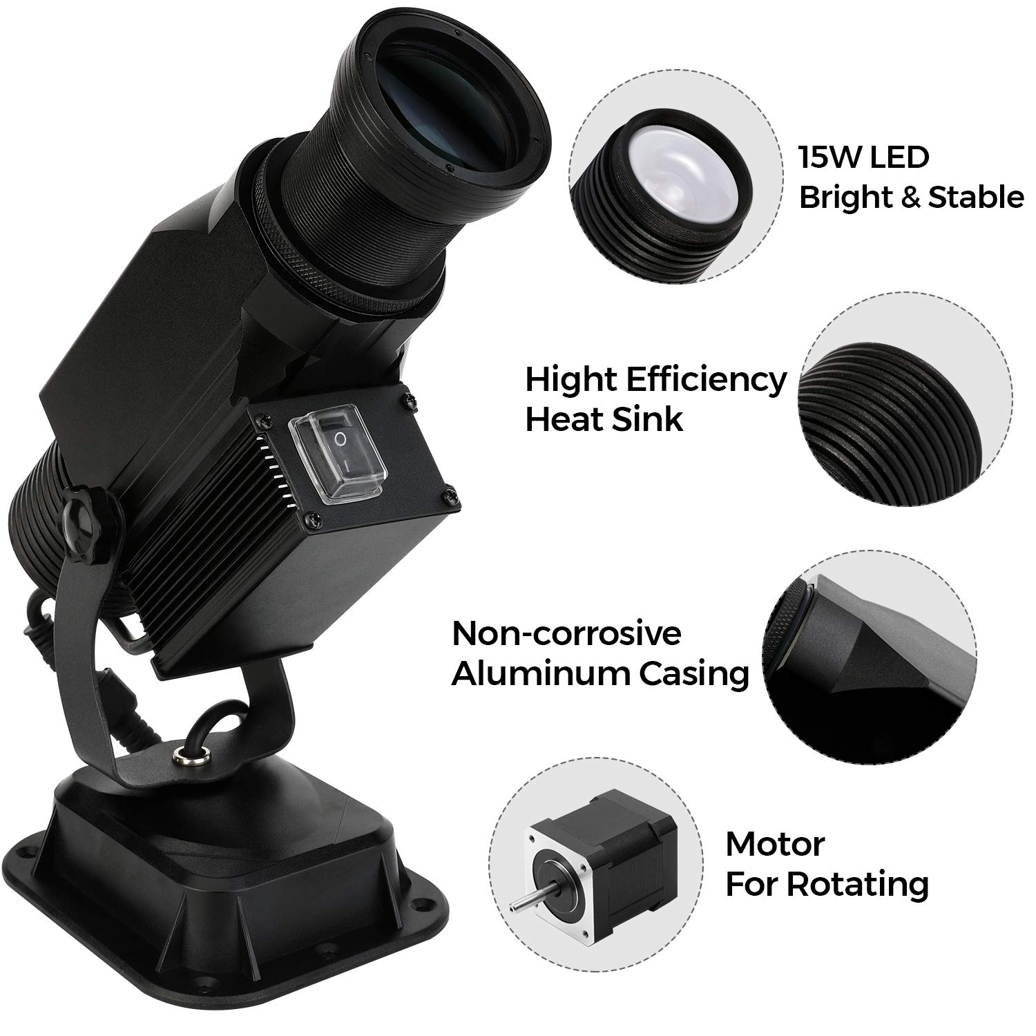 proyector de gobo led para exteriores 15w, proyector de gobo led de ...
