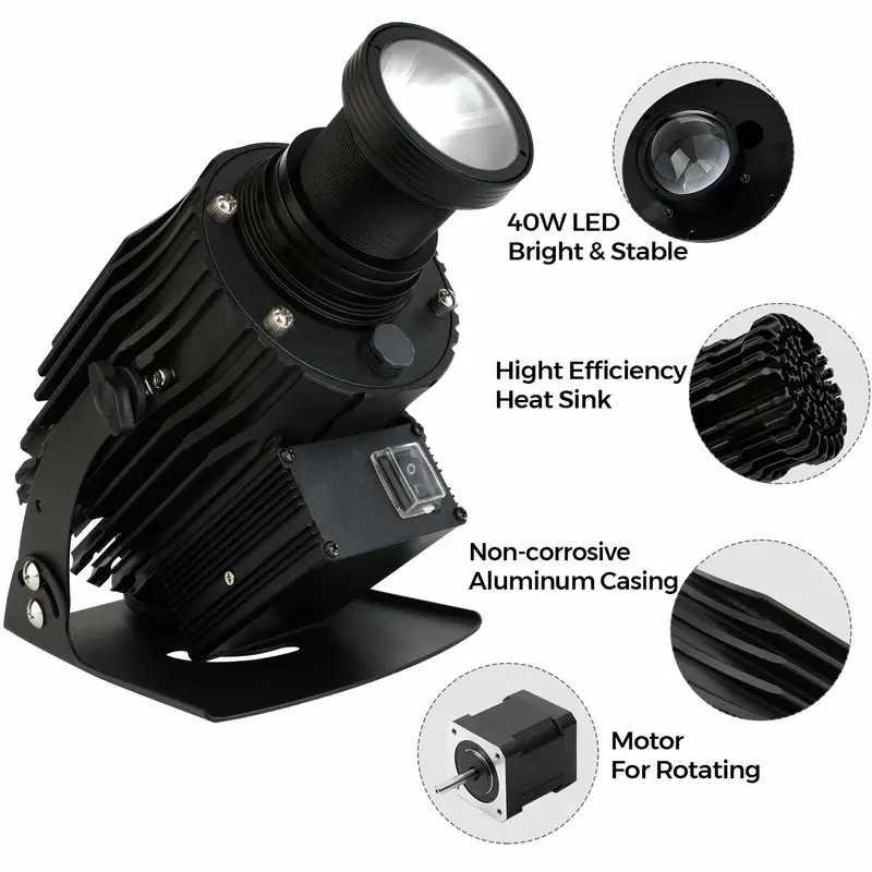 40W Outdoor LED Gobo Projector|HD Gobo Projector|Noble Lighting