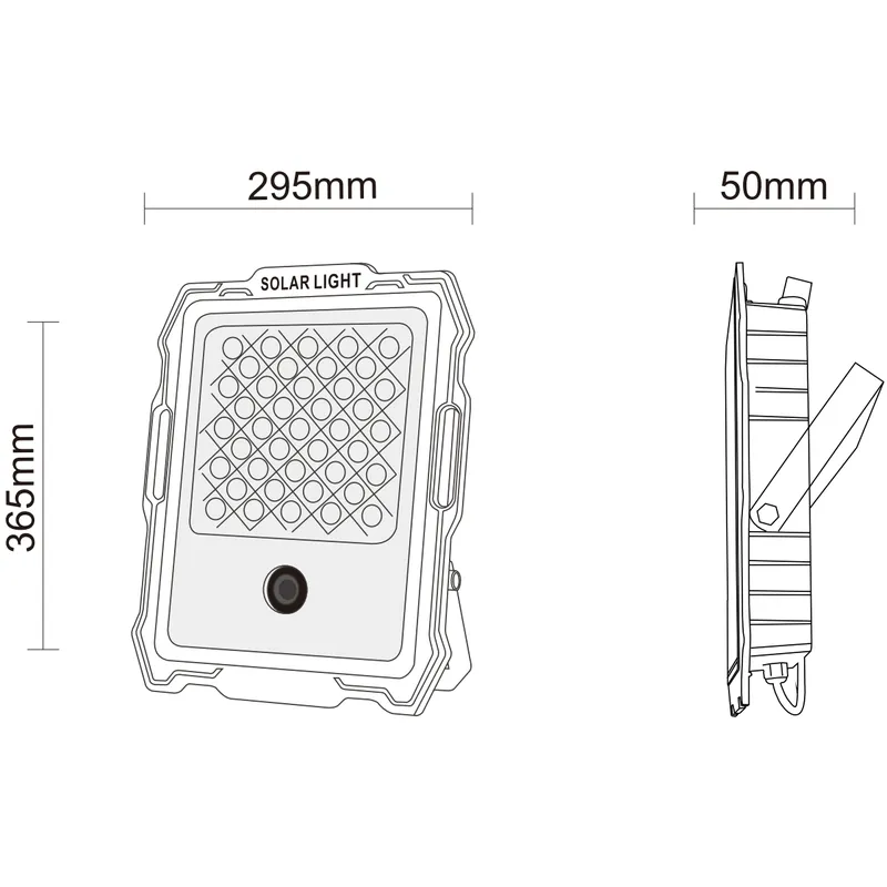 Luz de inundación solar 400w | luz solar con sensor de radar 400w | iluminación noble 