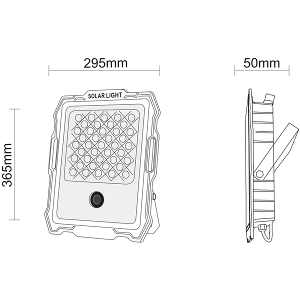 Projecteur solaire 400W | Lumière solaire de capteur radar 400W | Éclairage noble