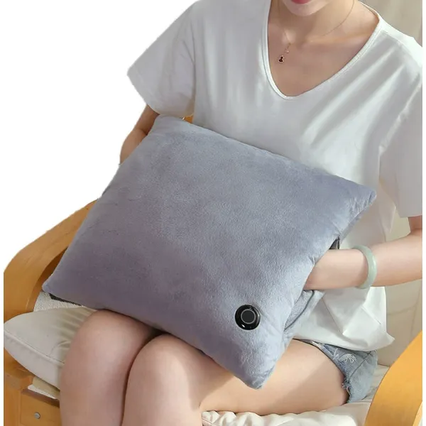Heated throw pillow