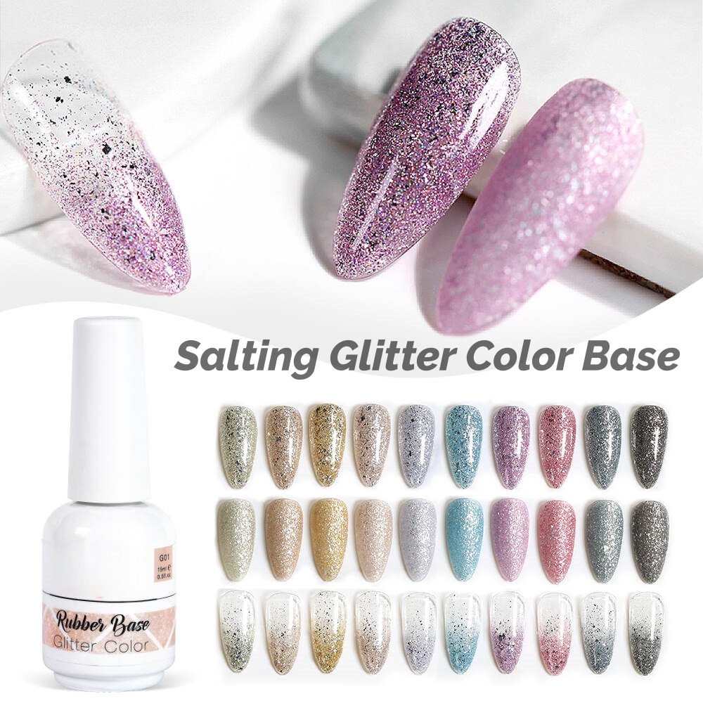 Salting Glitter Color Base Coat
