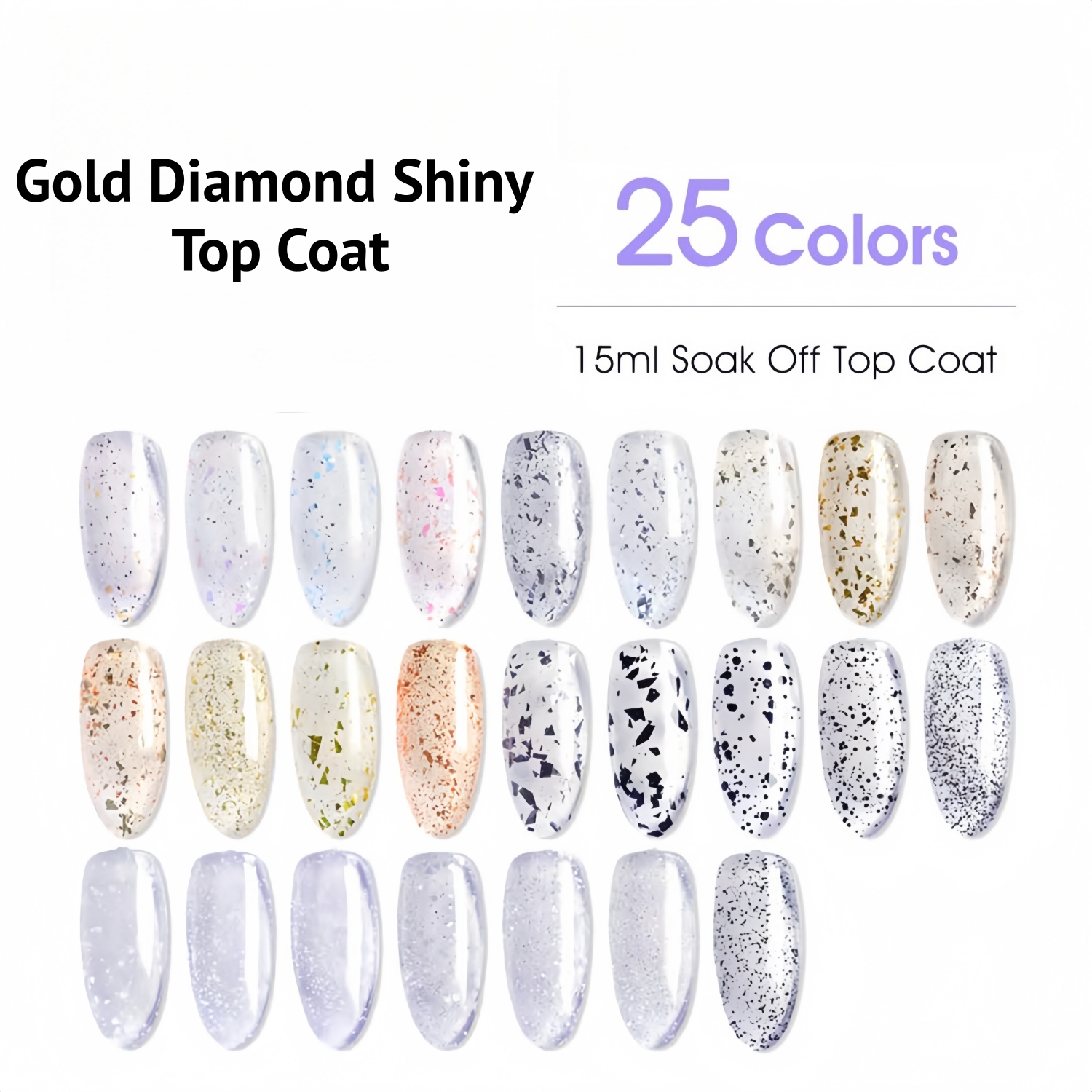 Gold Diamond Shiny Top Coat