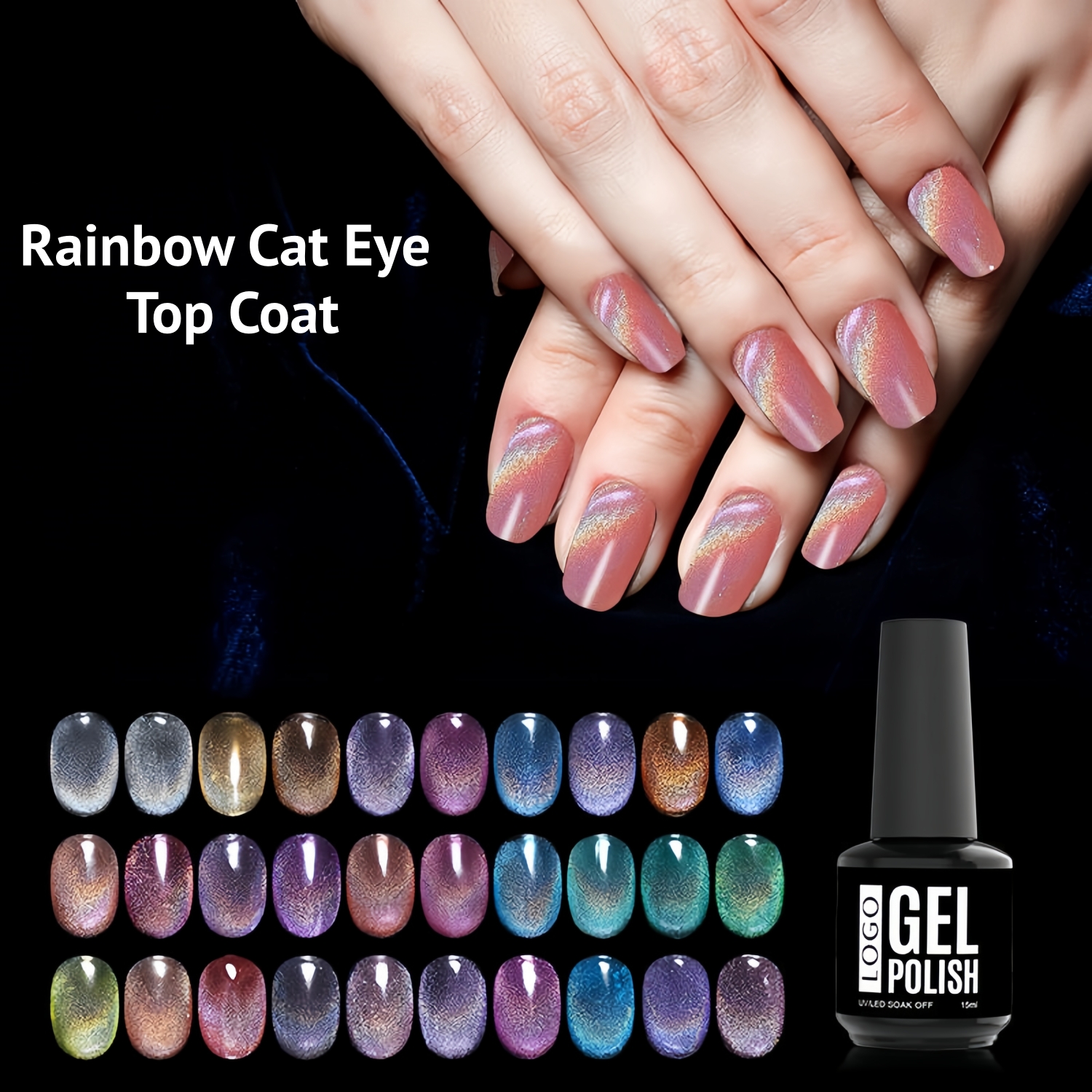 Rainbow Cat Eye Top Coat