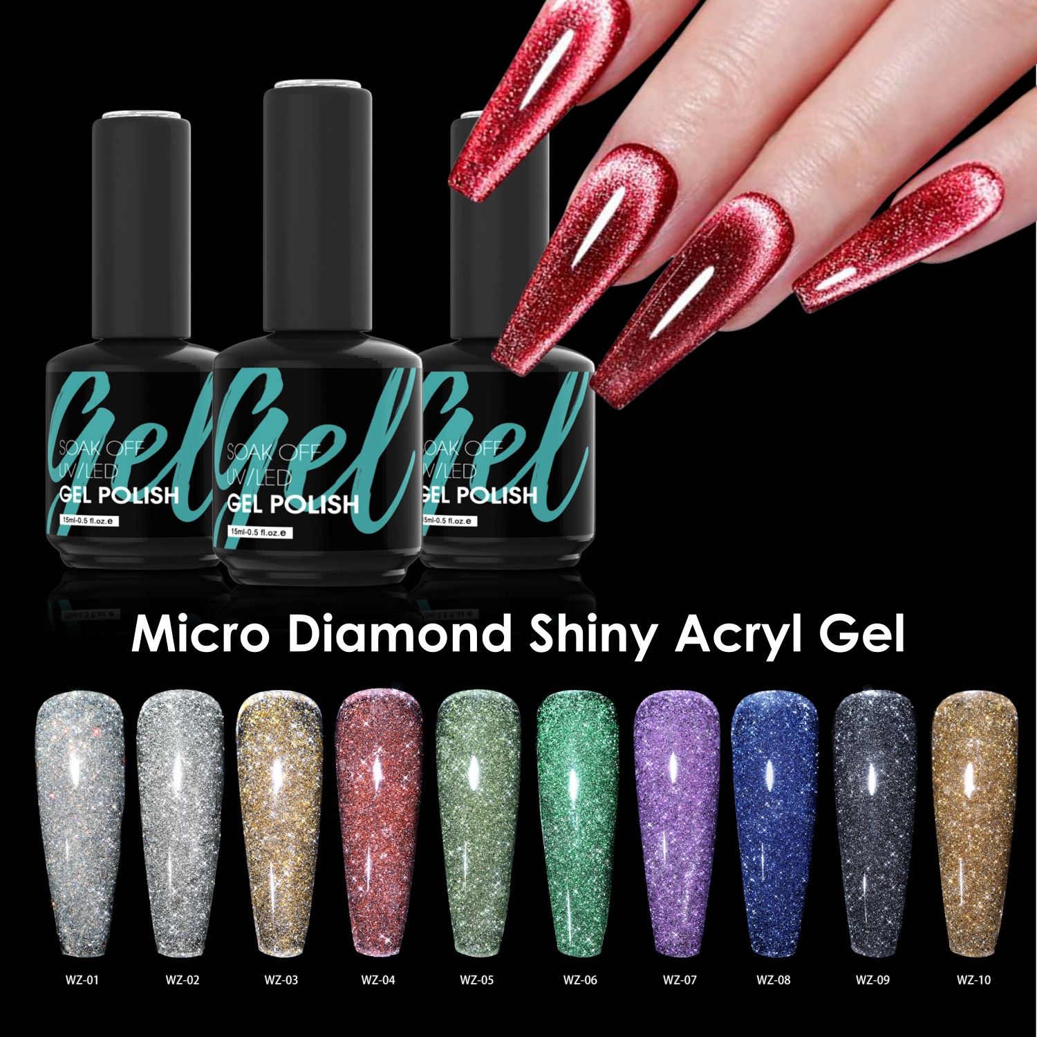 Micro Diamond Shiny Acryl Gel