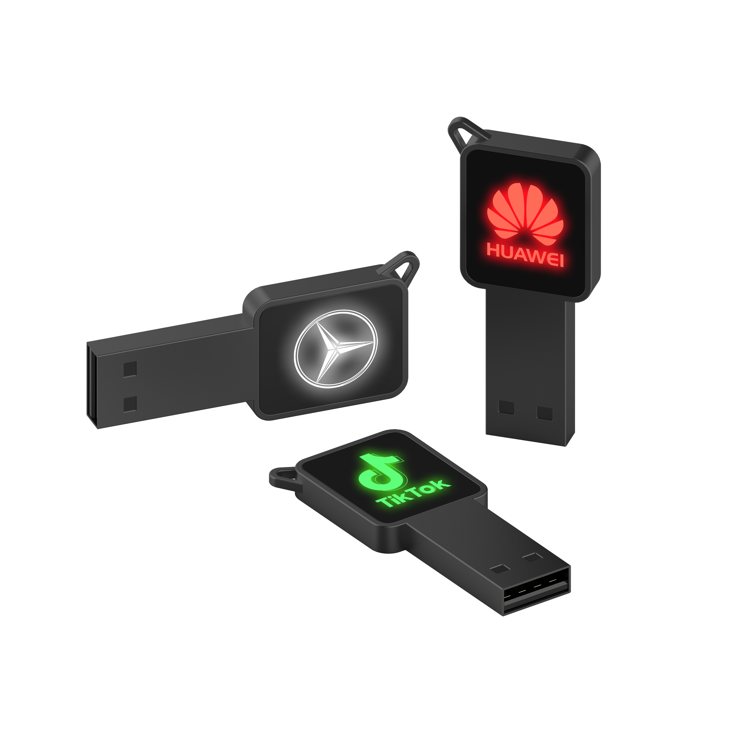 Brand USB for Wedding gift 2.0 Memory Stick Flash Mini LED Metal Key USB 16GB 32GB USB Flash Drive