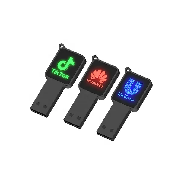 Brand USB for Wedding gift 2.0 Memory Stick Flash Mini LED Metal Key USB 16GB 32GB USB Flash Drive