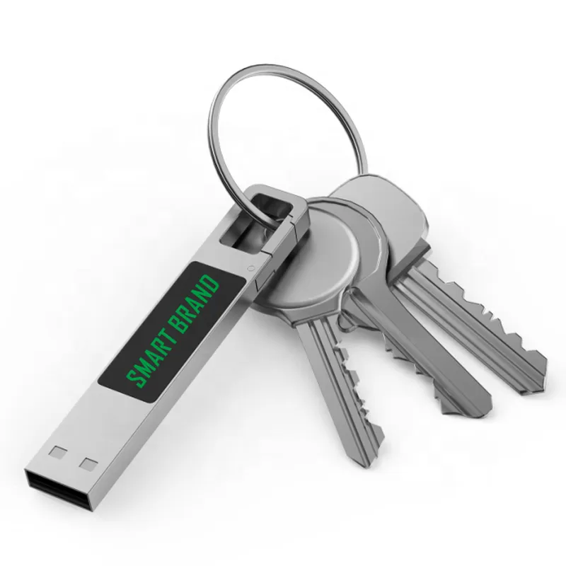 Newest usb memory Hook metal USB LED logo Usb 16GB flash drive pendrives