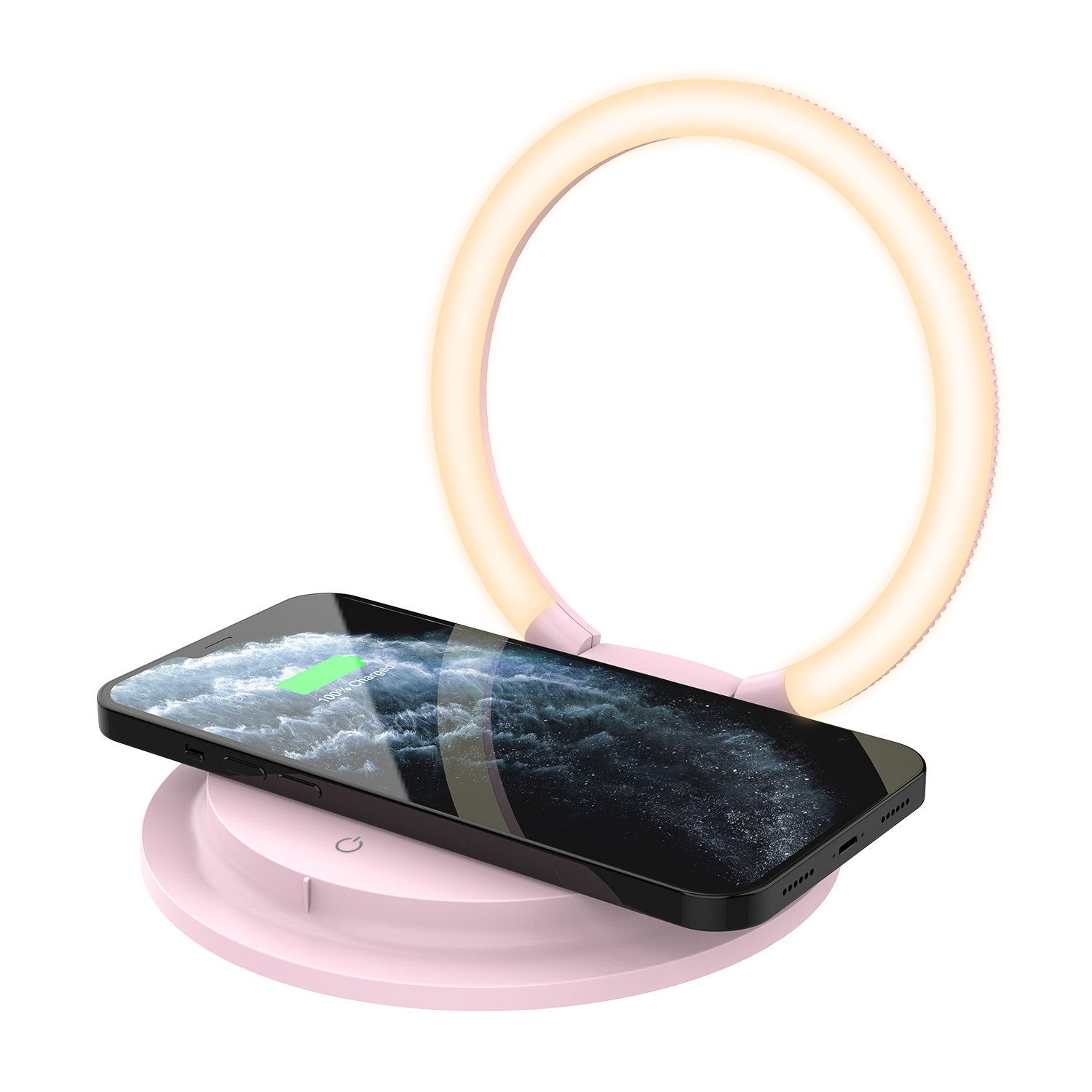 15W Wireless Charger Night Light LED Light Lamp Wireless Charger Touch-Control Night Light with Adjustable Brightness