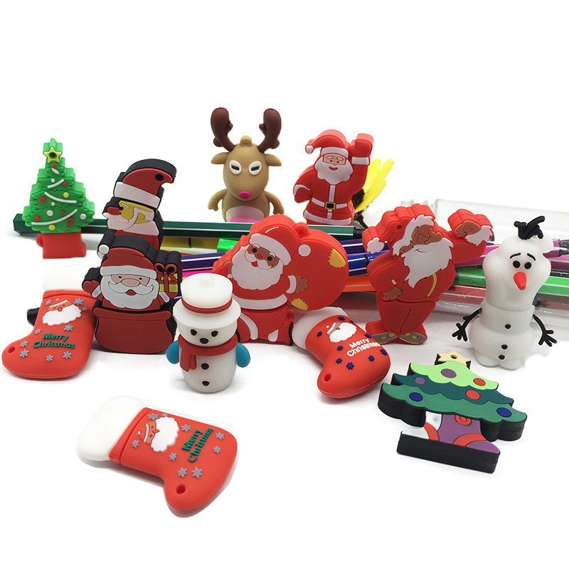 Christmas Stocking PVC Flash Memory USB Pendrive