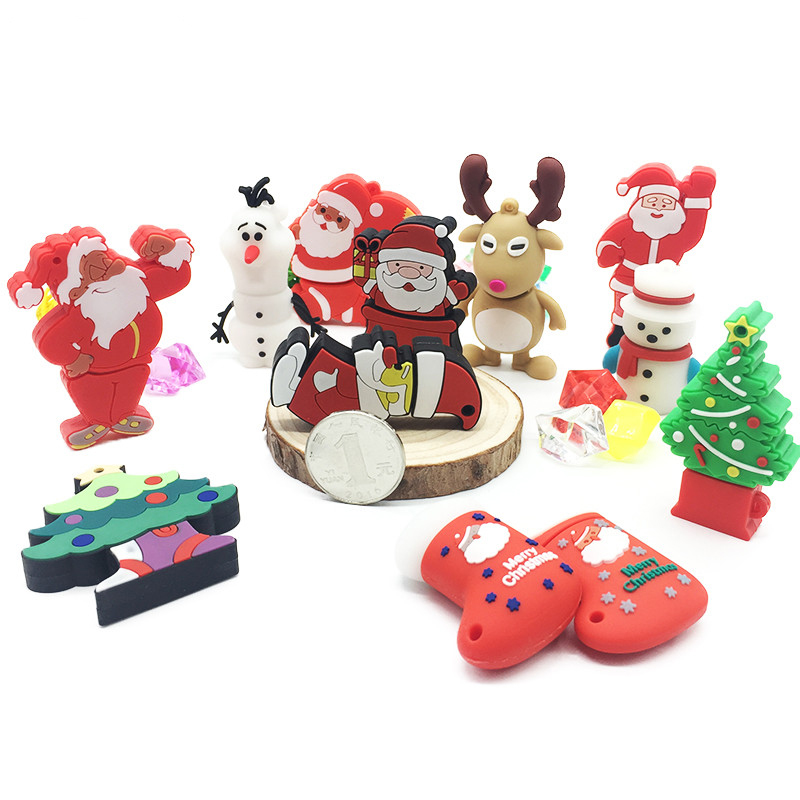 Christmas Stocking PVC Flash Memory USB Pendrive