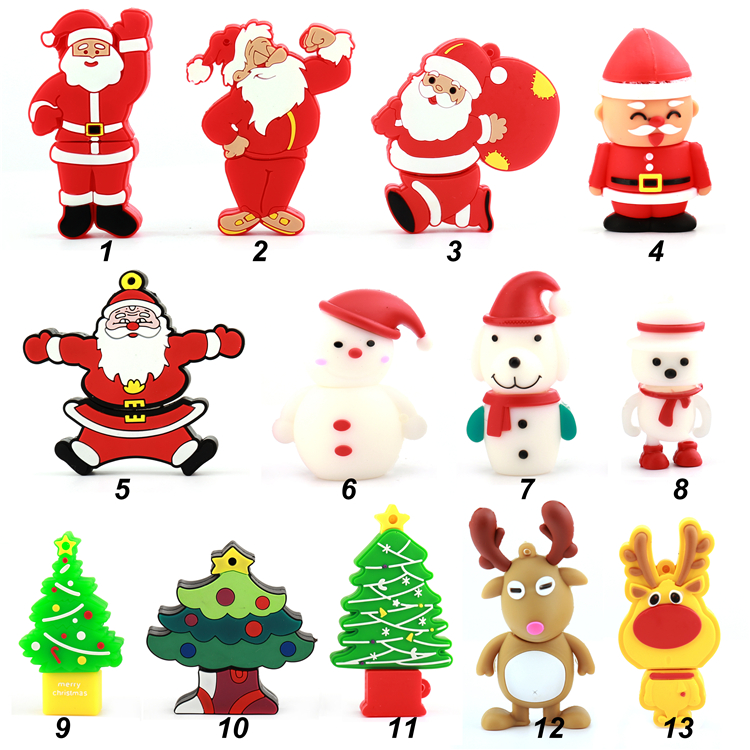 Christmas Stocking PVC Flash Memory USB Pendrive
