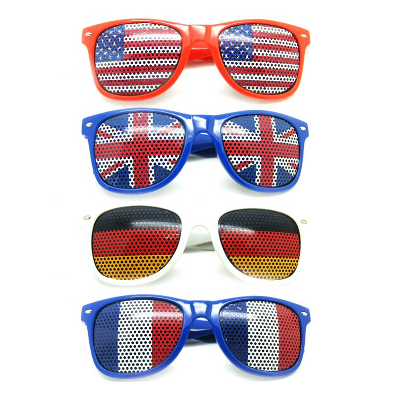 Cheap Euro Cup Football Fans Cheering UV Protection Sunglasses