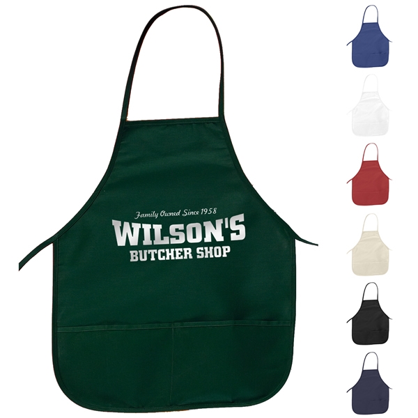 Customized Your Logo 2 Front Pockets Plain Color  Unisex custom chef Apron