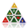 IQ puzzle train brain game 9.8cm pyramid triangle cube for kids