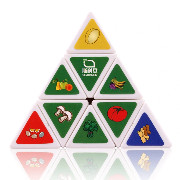 IQ puzzle train brain game 9.8cm pyramid triangle cube for kids