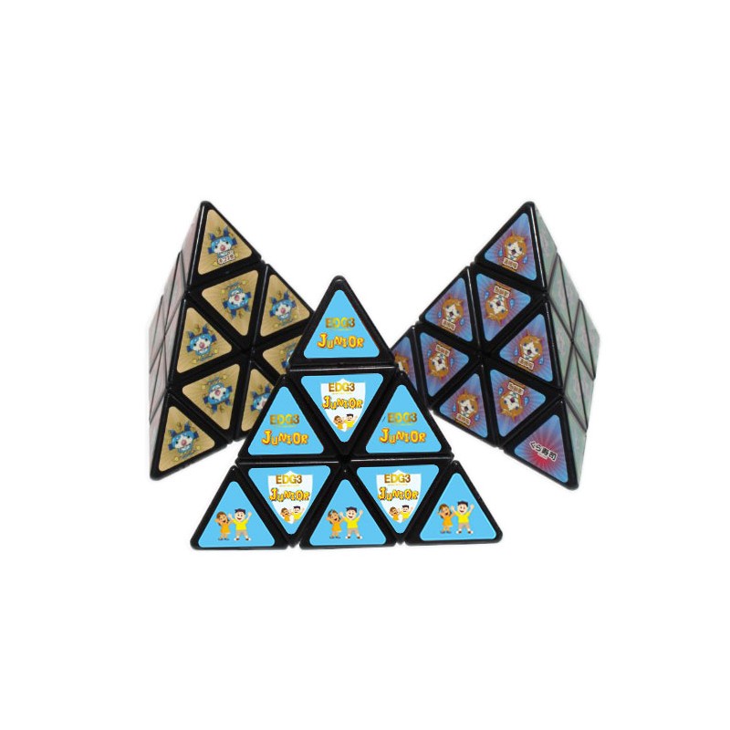 IQ puzzle train brain game 9.8cm pyramid triangle cube for kids