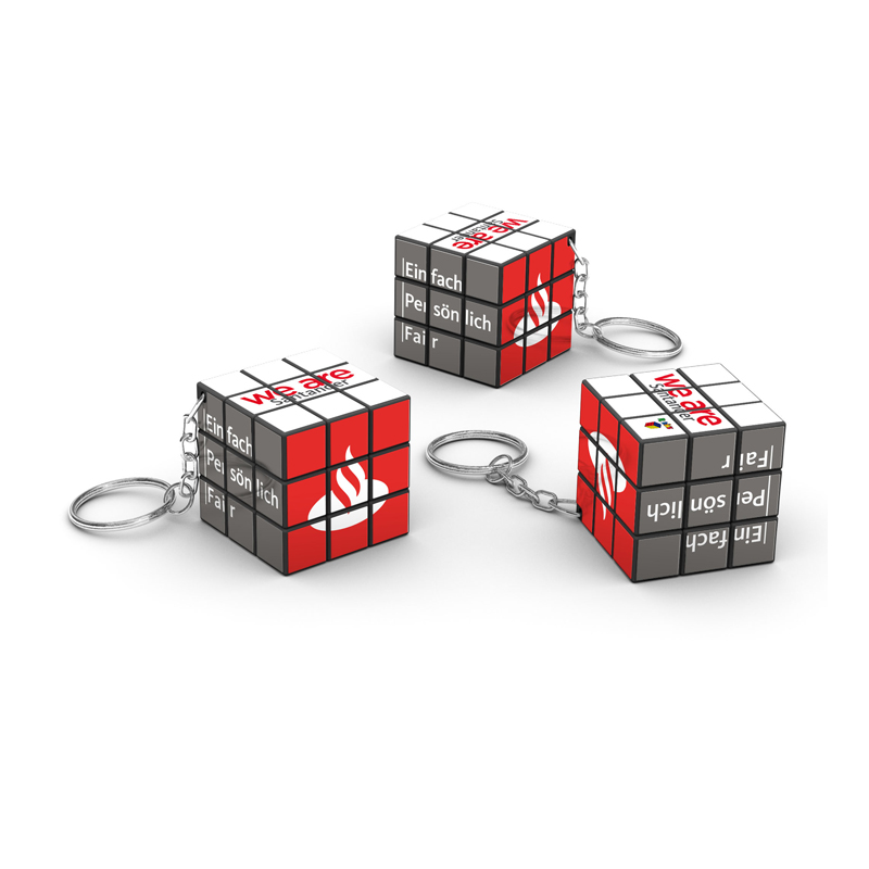 Promotion Advertising Mini Keychain Magic Cube Puzzle Keyring 
