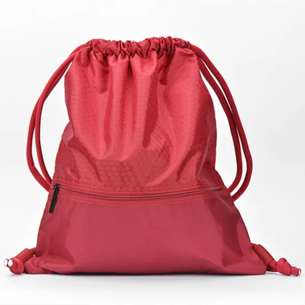 Factory custom logo 210D polyester drawstring bag for promotional