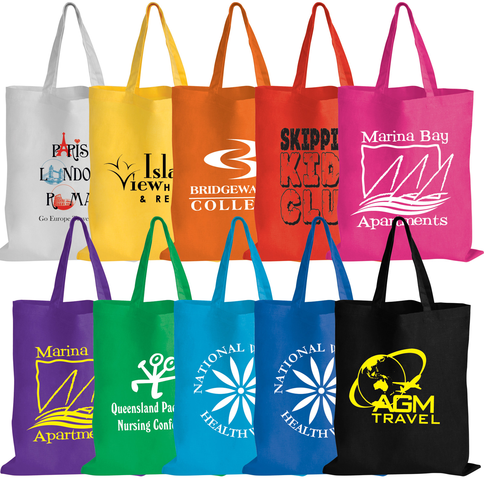 Promotion Logo Customized Size Shopping Bag Tote Cotton Bag