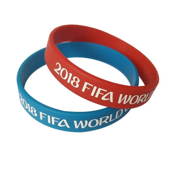 Cheap Promotional embossed debossed silicone rubber bracelet wristband