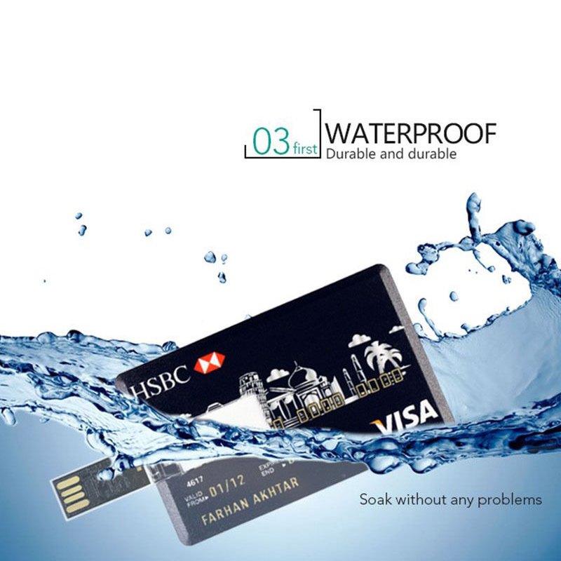 Full Color Printing Advertising Plastic Credit Card USB Flash Drive