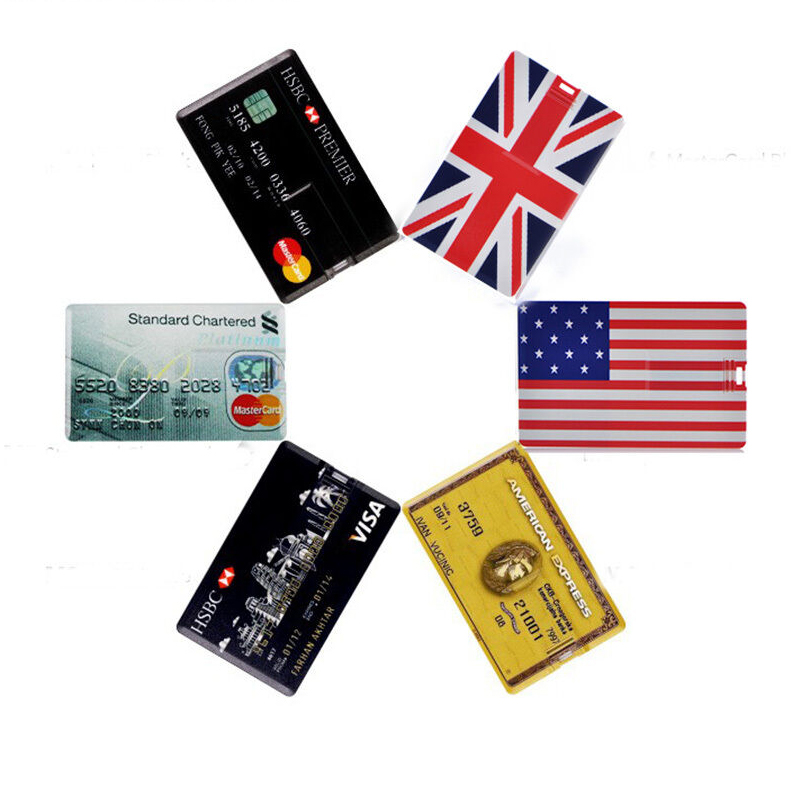 Full Color Printing Advertising Plastic Credit Card USB Flash Drive
