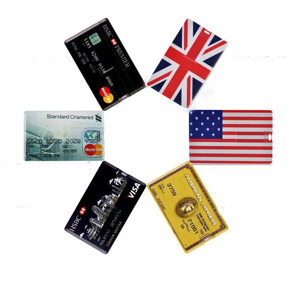 Full Color Printing Advertising Plastic Credit Card USB Flash Drive
