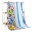 Printed Logo Striped Sand Free Quick Dry Swimming Pool Microfibre Beach Towel