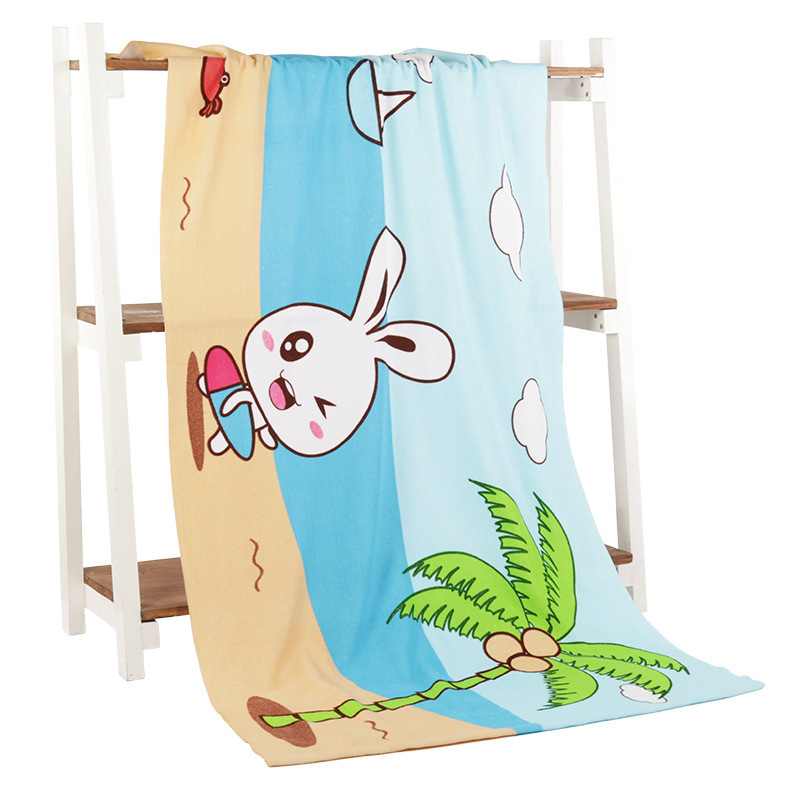 Printed Logo Striped Sand Free Quick Dry Swimming Pool Microfibre Beach Towel